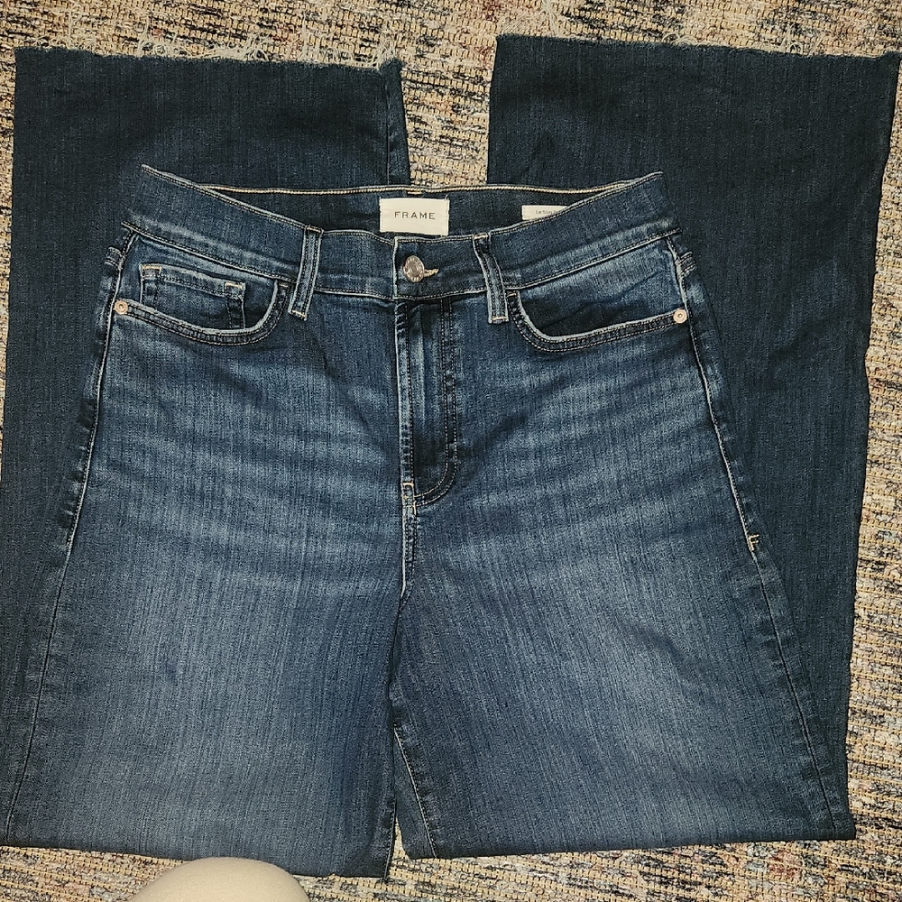 FRAME Women's Le Slim Palazzo High Rise Wide Leg Jeans Size 29